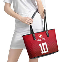 Custom Swiss Football Jersey for The Champions Leather Tote Bag LT03