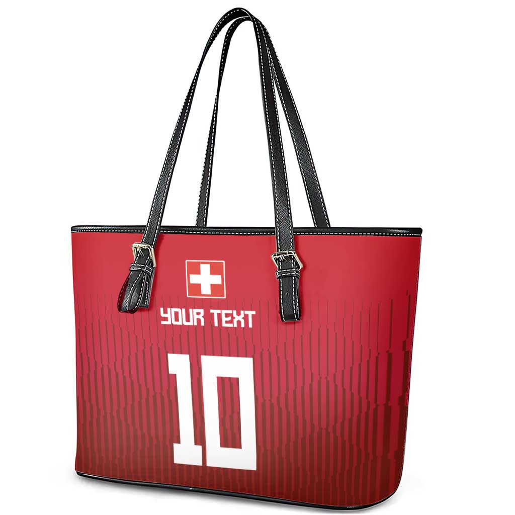 Custom Swiss Football Jersey for The Champions Leather Tote Bag LT03
