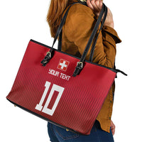 Custom Swiss Football Jersey for The Champions Leather Tote Bag LT03