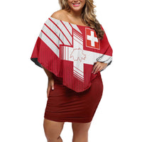 Custom Swiss Football Jersey for The Champions Off Shoulder Short Dress LT03