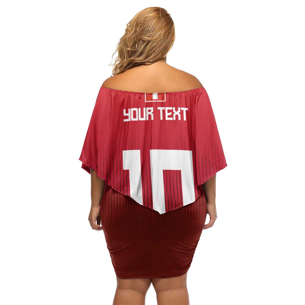 Custom Swiss Football Jersey for The Champions Off Shoulder Short Dress LT03