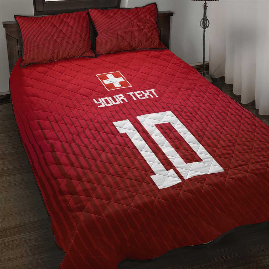 Custom Swiss Football Jersey for The Champions Quilt Bed Set LT03