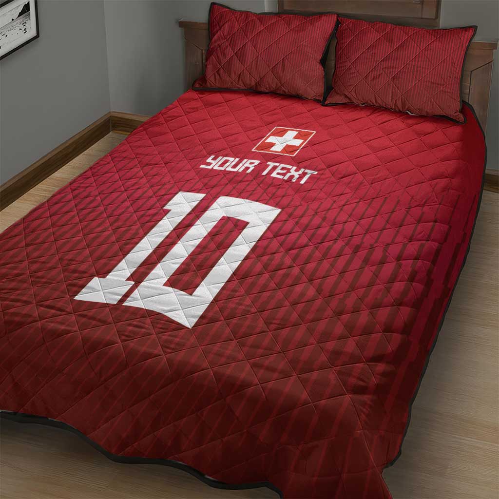Custom Swiss Football Jersey for The Champions Quilt Bed Set LT03