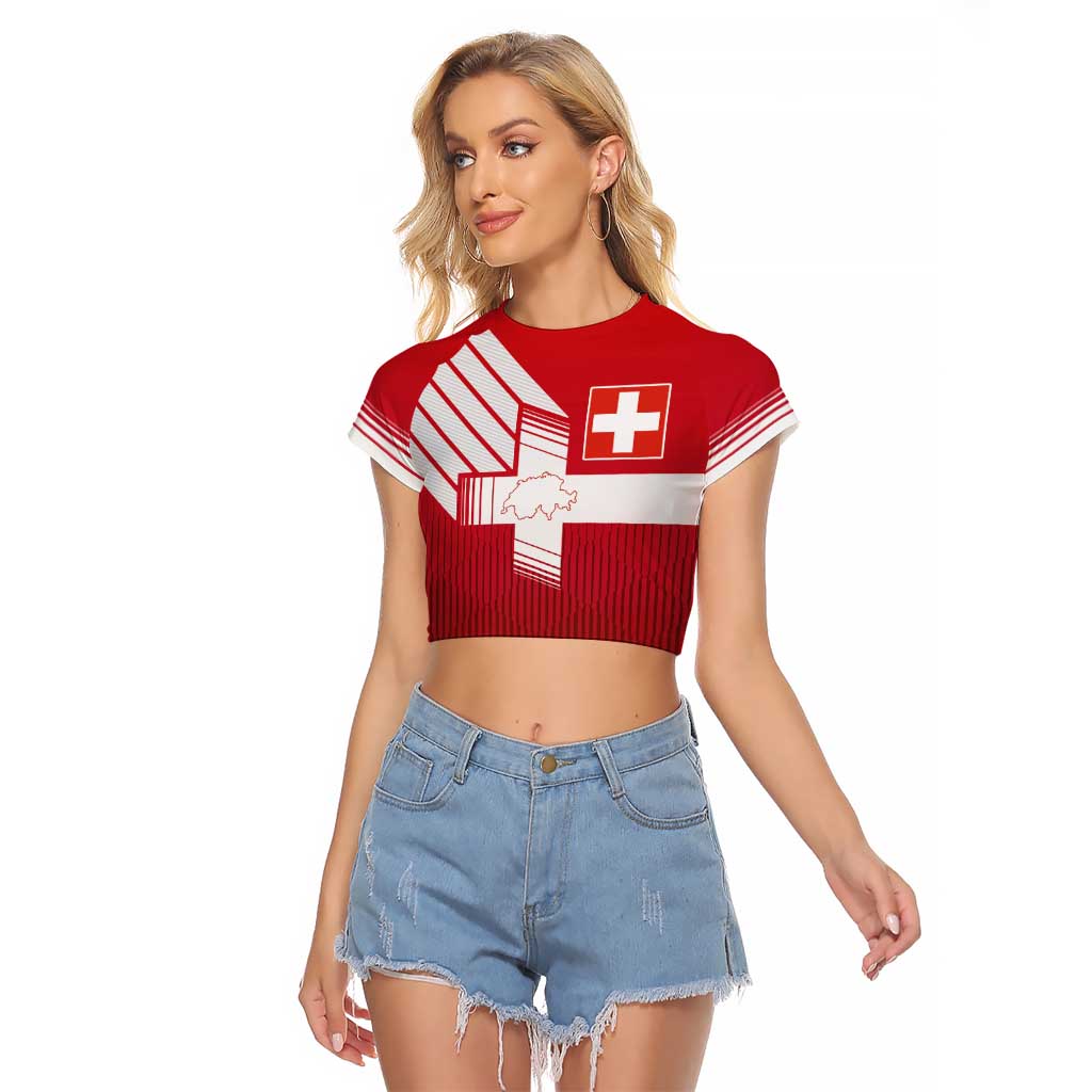 Custom Swiss Football Jersey for The Champions Raglan Cropped T Shirt LT03