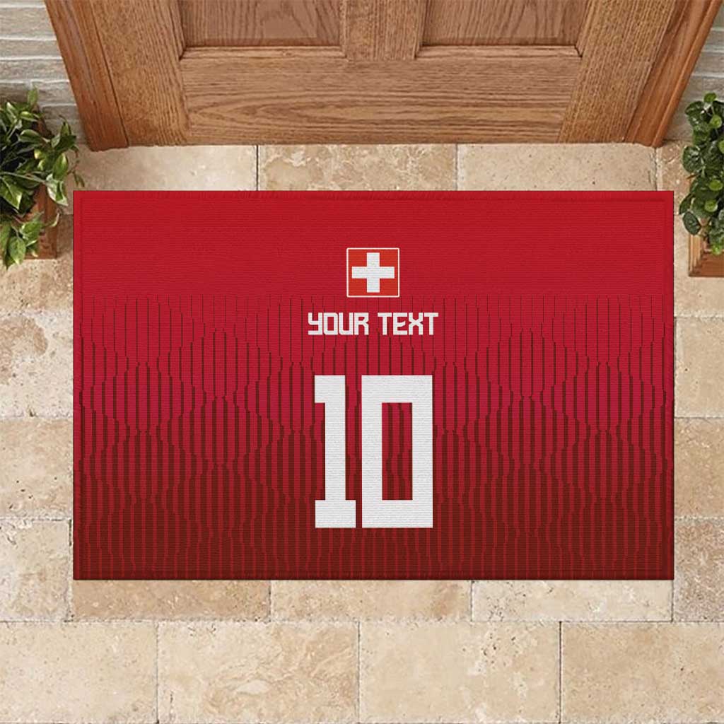 Custom Swiss Football Jersey for The Champions Rubber Doormat LT03