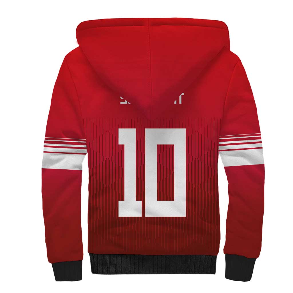 Custom Swiss Football Jersey for The Champions Sherpa Hoodie LT03