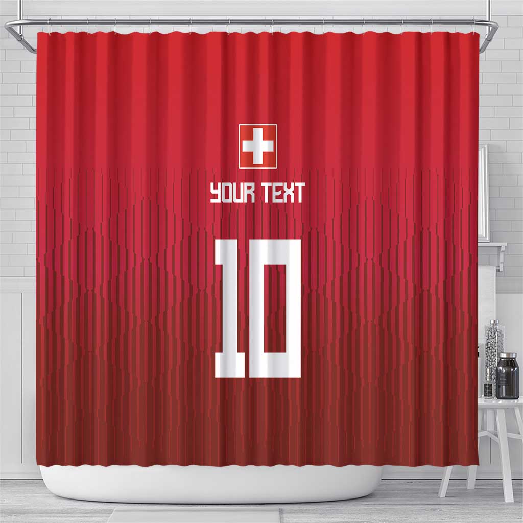 Custom Swiss Football Jersey for The Champions Shower Curtain LT03
