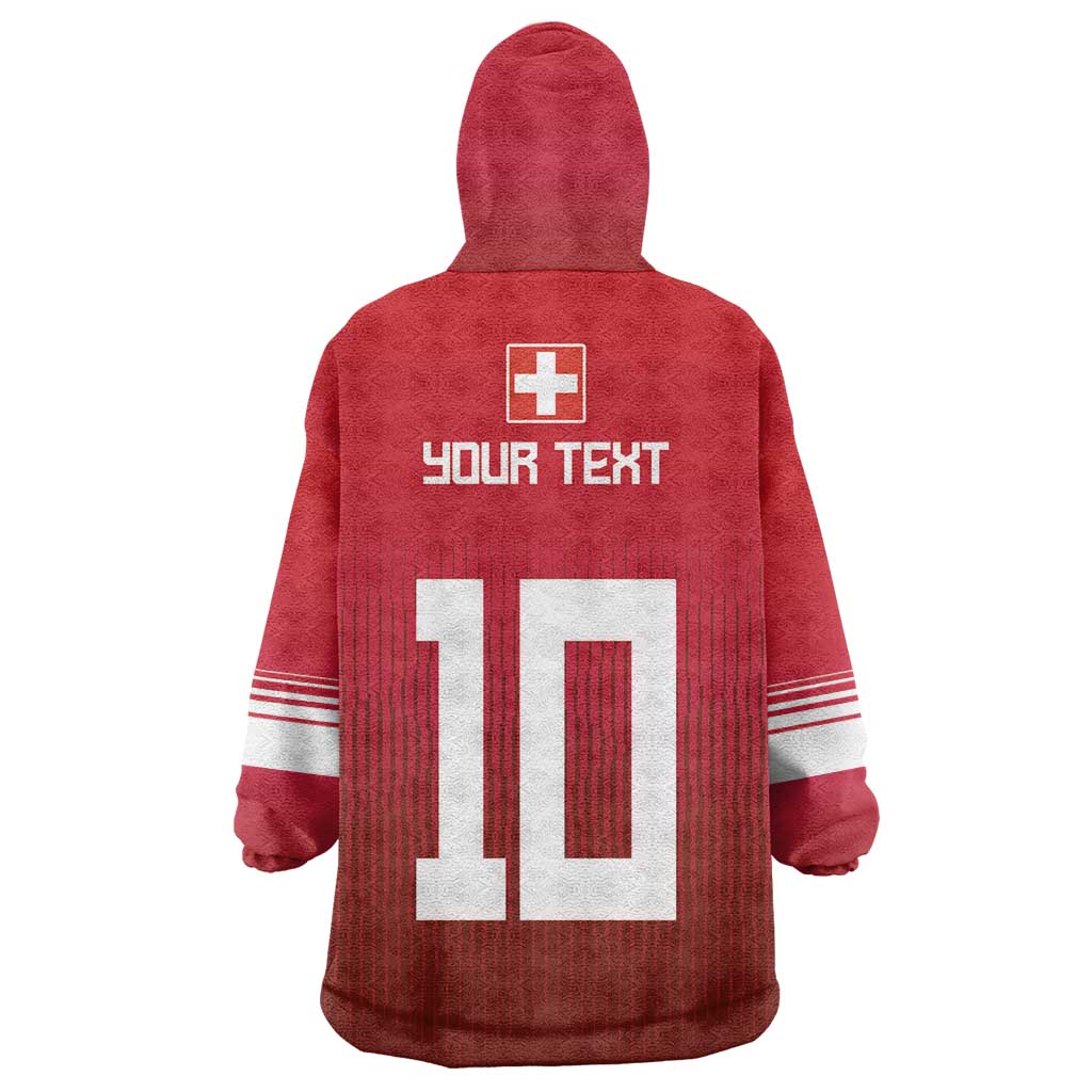 Custom Swiss Football Jersey for The Champions Wearable Blanket Hoodie LT03