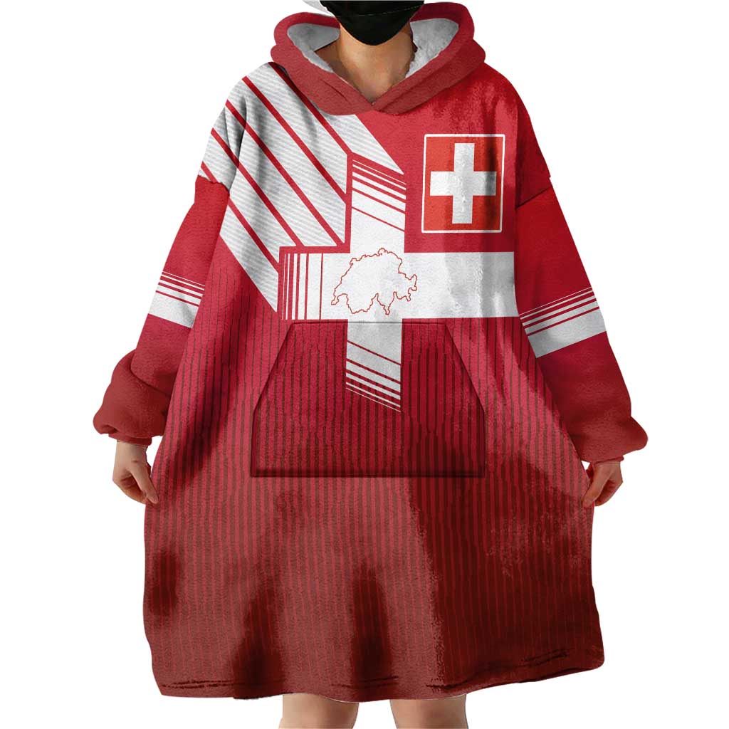 Custom Swiss Football Jersey for The Champions Wearable Blanket Hoodie LT03