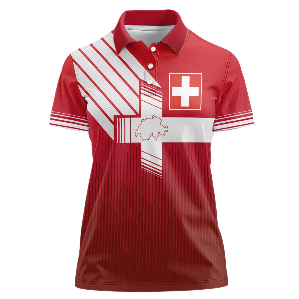 Custom Swiss Football Jersey for The Champions Women Polo Shirt LT03