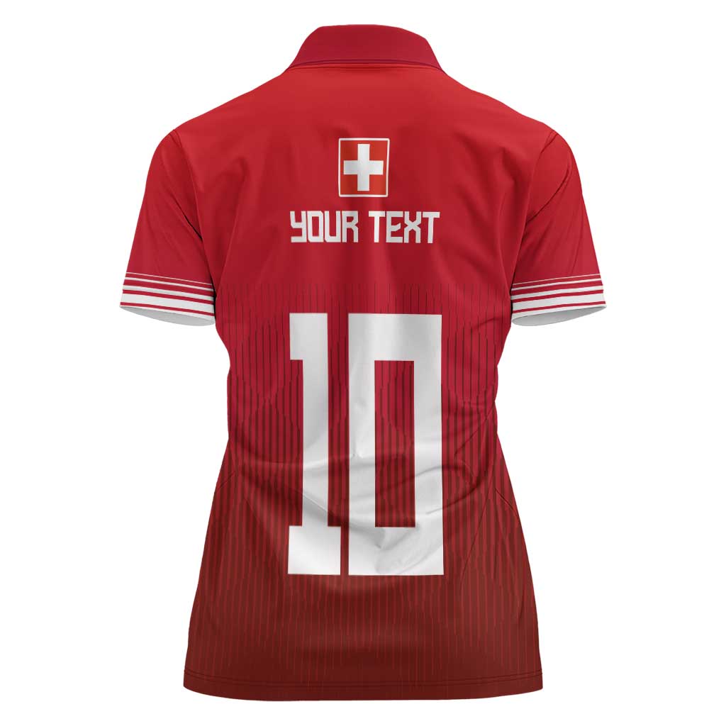 Custom Swiss Football Jersey for The Champions Women Polo Shirt LT03