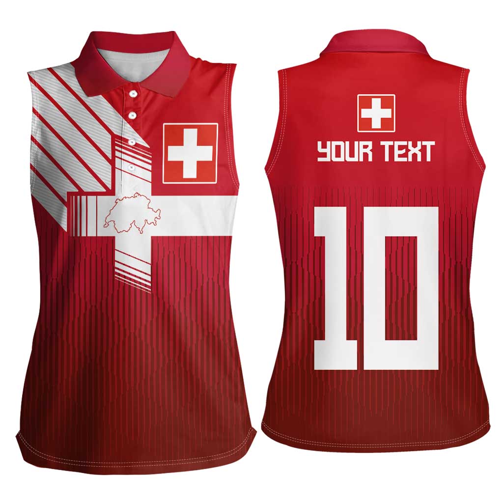 Custom Swiss Football Jersey for The Champions Women Sleeveless Polo Shirt LT03