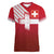 Custom Swiss Football Jersey for The Champions Women V-Neck T-Shirt LT03