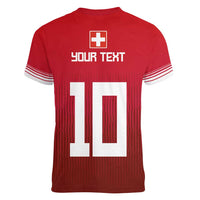 Custom Swiss Football Jersey for The Champions Women V-Neck T-Shirt LT03