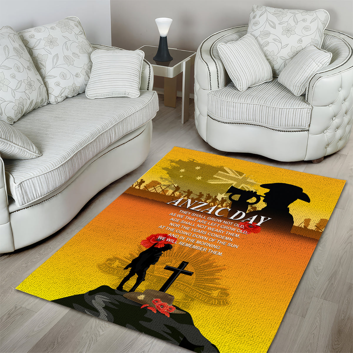 Australia ANZAC Day Area Rug Gallipoli Lest We Forget - Wonder Print Shop