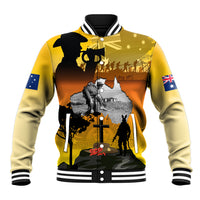 Australia ANZAC Day Baseball Jacket Gallipoli Lest We Forget - Wonder Print Shop