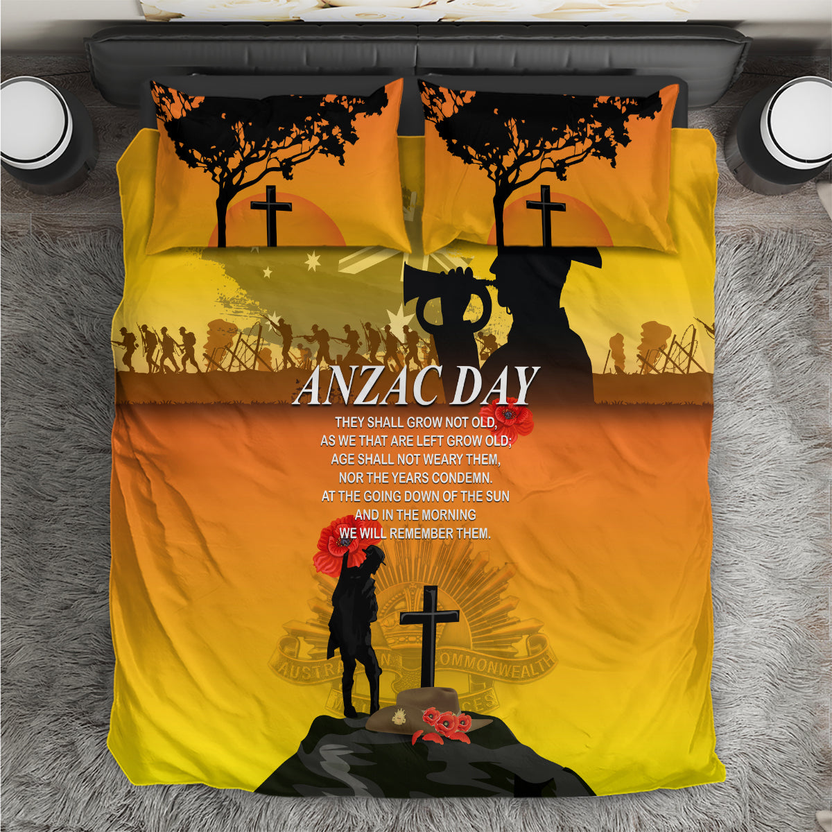 Australia ANZAC Day Bedding Set Gallipoli Lest We Forget - Wonder Print Shop