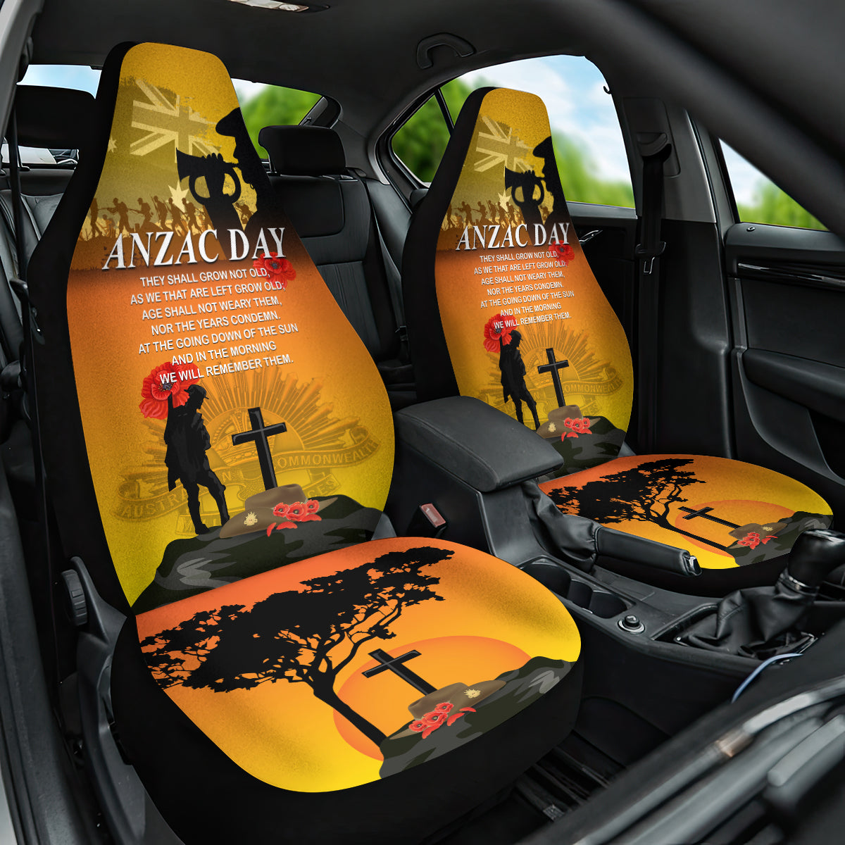 Australia ANZAC Day Car Seat Cover Gallipoli Lest We Forget - Wonder Print Shop