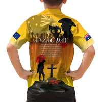 Australia ANZAC Day Family Matching Long Sleeve Bodycon Dress and Hawaiian Shirt Gallipoli Lest We Forget - Wonder Print Shop