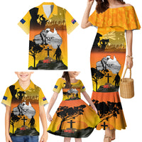 Australia ANZAC Day Family Matching Mermaid Dress and Hawaiian Shirt Gallipoli Lest We Forget - Wonder Print Shop