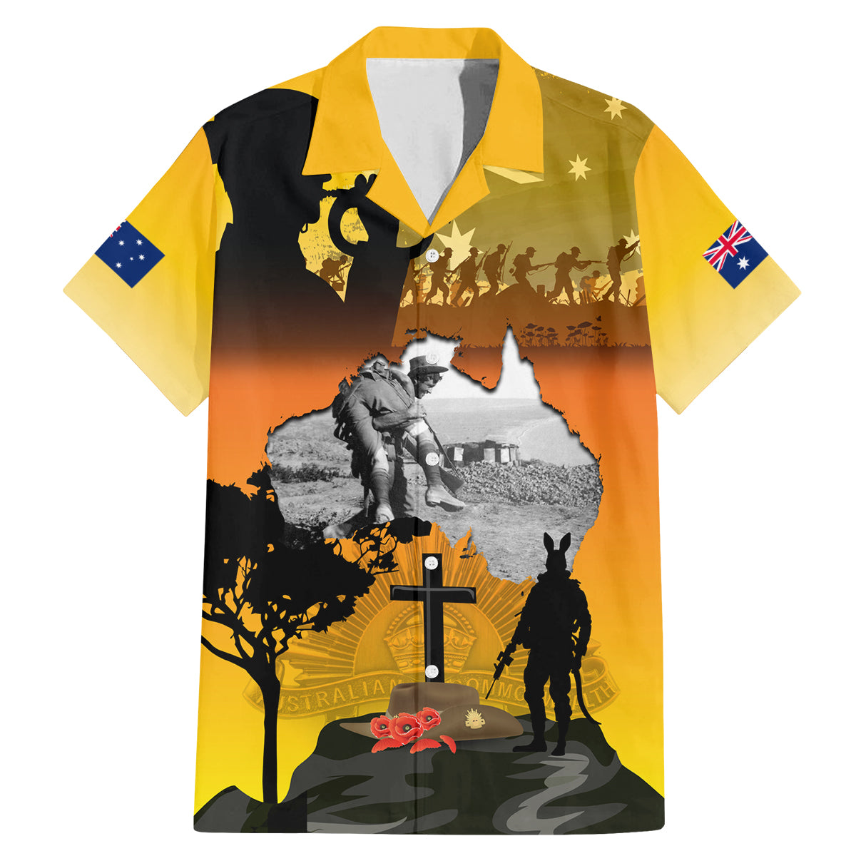 Australia ANZAC Day Family Matching Mermaid Dress and Hawaiian Shirt Gallipoli Lest We Forget - Wonder Print Shop