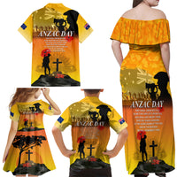 Australia ANZAC Day Family Matching Off Shoulder Maxi Dress and Hawaiian Shirt Gallipoli Lest We Forget - Wonder Print Shop