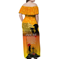 Australia ANZAC Day Family Matching Off Shoulder Maxi Dress and Hawaiian Shirt Gallipoli Lest We Forget - Wonder Print Shop