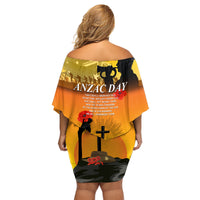 Australia ANZAC Day Family Matching Off Shoulder Short Dress and Hawaiian Shirt Gallipoli Lest We Forget - Wonder Print Shop