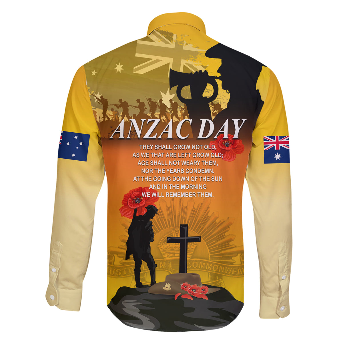 Australia ANZAC Day Family Matching Short Sleeve Bodycon Dress and Hawaiian Shirt Gallipoli Lest We Forget - Wonder Print Shop