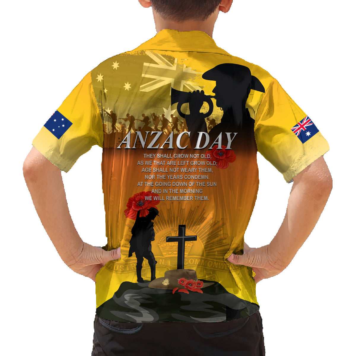 Australia ANZAC Day Family Matching Tank Maxi Dress and Hawaiian Shirt Gallipoli Lest We Forget - Wonder Print Shop