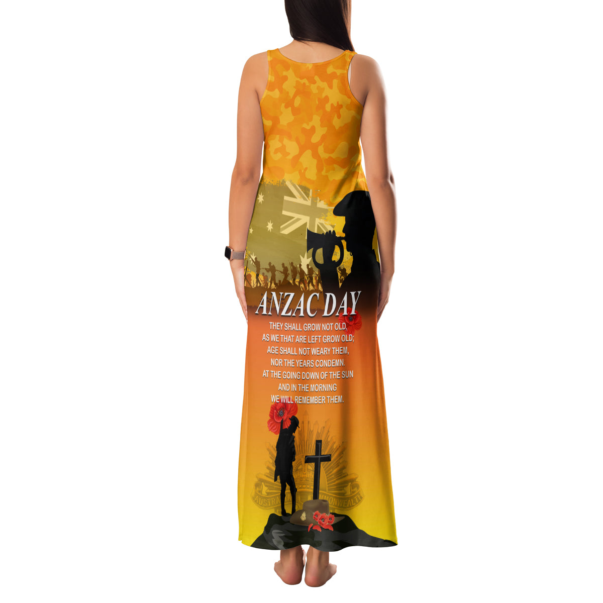 Australia ANZAC Day Family Matching Tank Maxi Dress and Hawaiian Shirt Gallipoli Lest We Forget - Wonder Print Shop