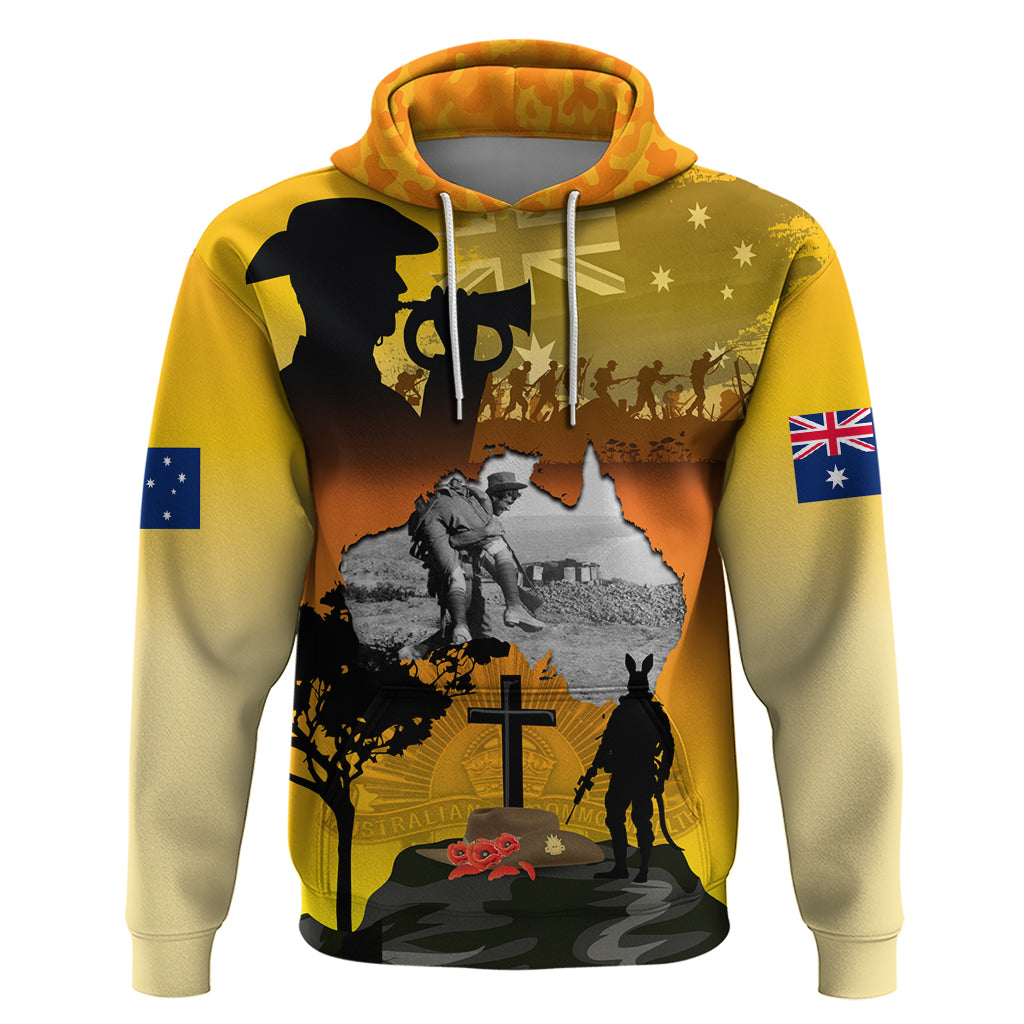 Australia ANZAC Day Hoodie Gallipoli Lest We Forget - Wonder Print Shop