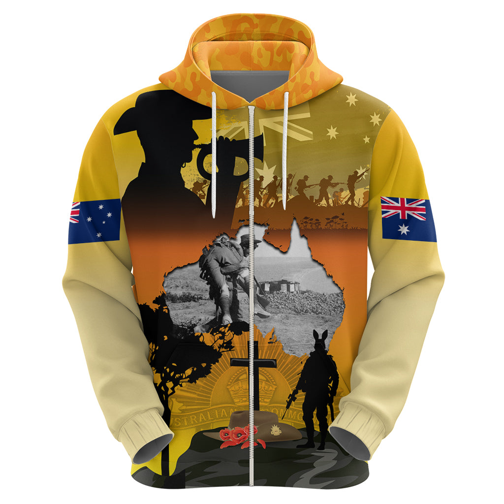 Australia ANZAC Day Hoodie Gallipoli Lest We Forget - Wonder Print Shop