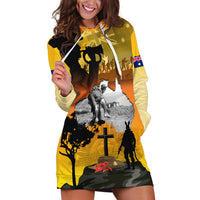 Australia ANZAC Day Hoodie Dress Gallipoli Lest We Forget - Wonder Print Shop