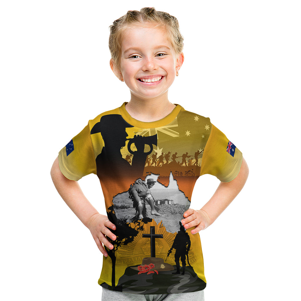 Australia ANZAC Day Kid T Shirt Gallipoli Lest We Forget - Wonder Print Shop