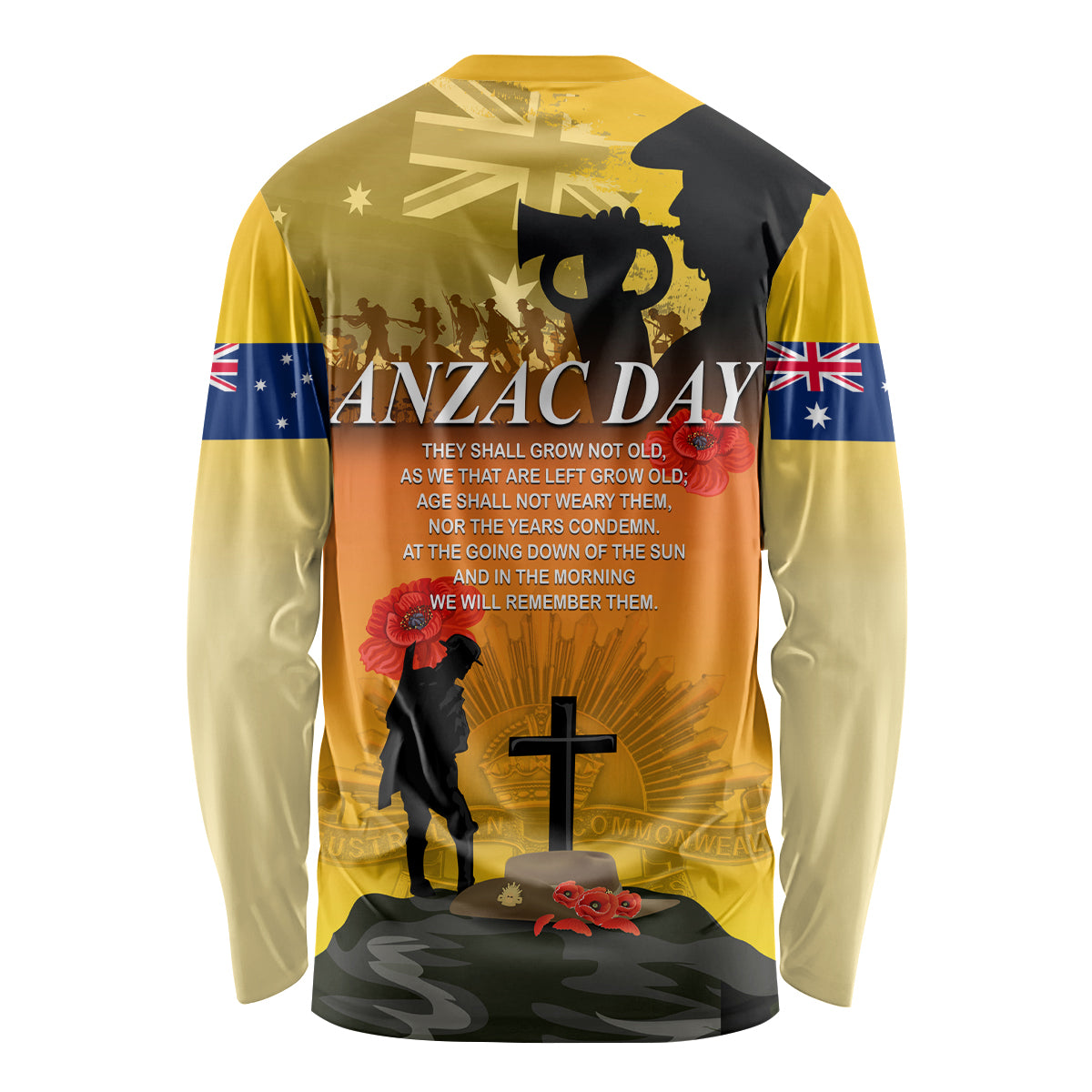 Australia ANZAC Day Long Sleeve Shirt Gallipoli Lest We Forget - Wonder Print Shop