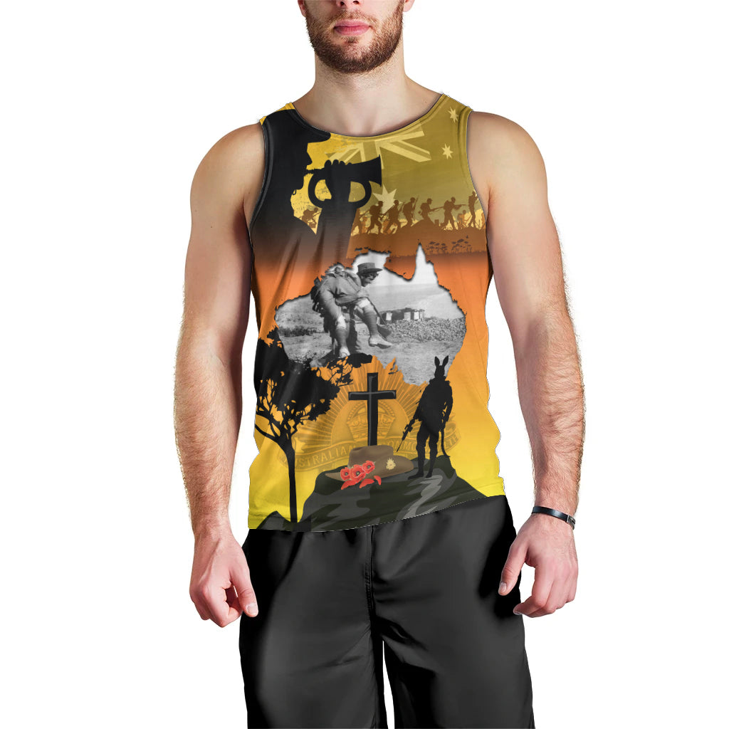 Australia ANZAC Day Men Tank Top Gallipoli Lest We Forget - Wonder Print Shop