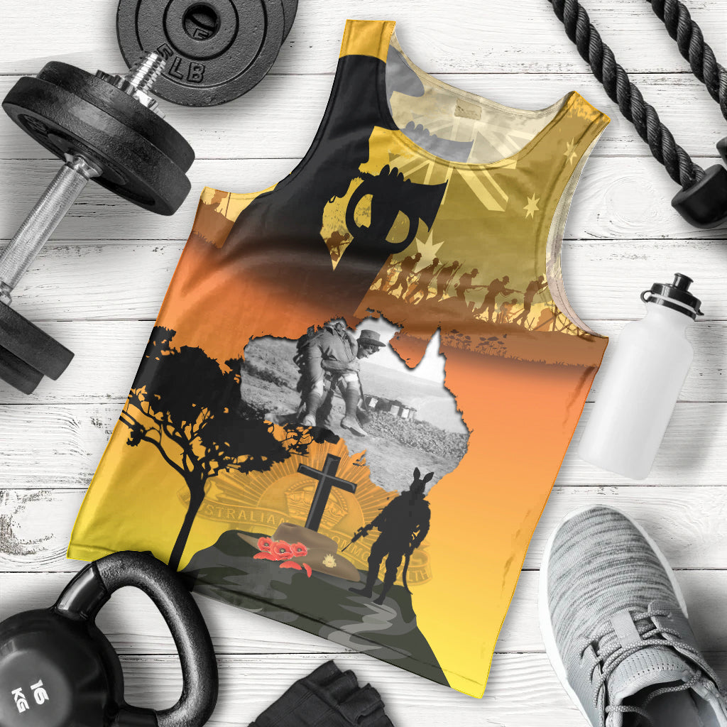 Australia ANZAC Day Men Tank Top Gallipoli Lest We Forget - Wonder Print Shop