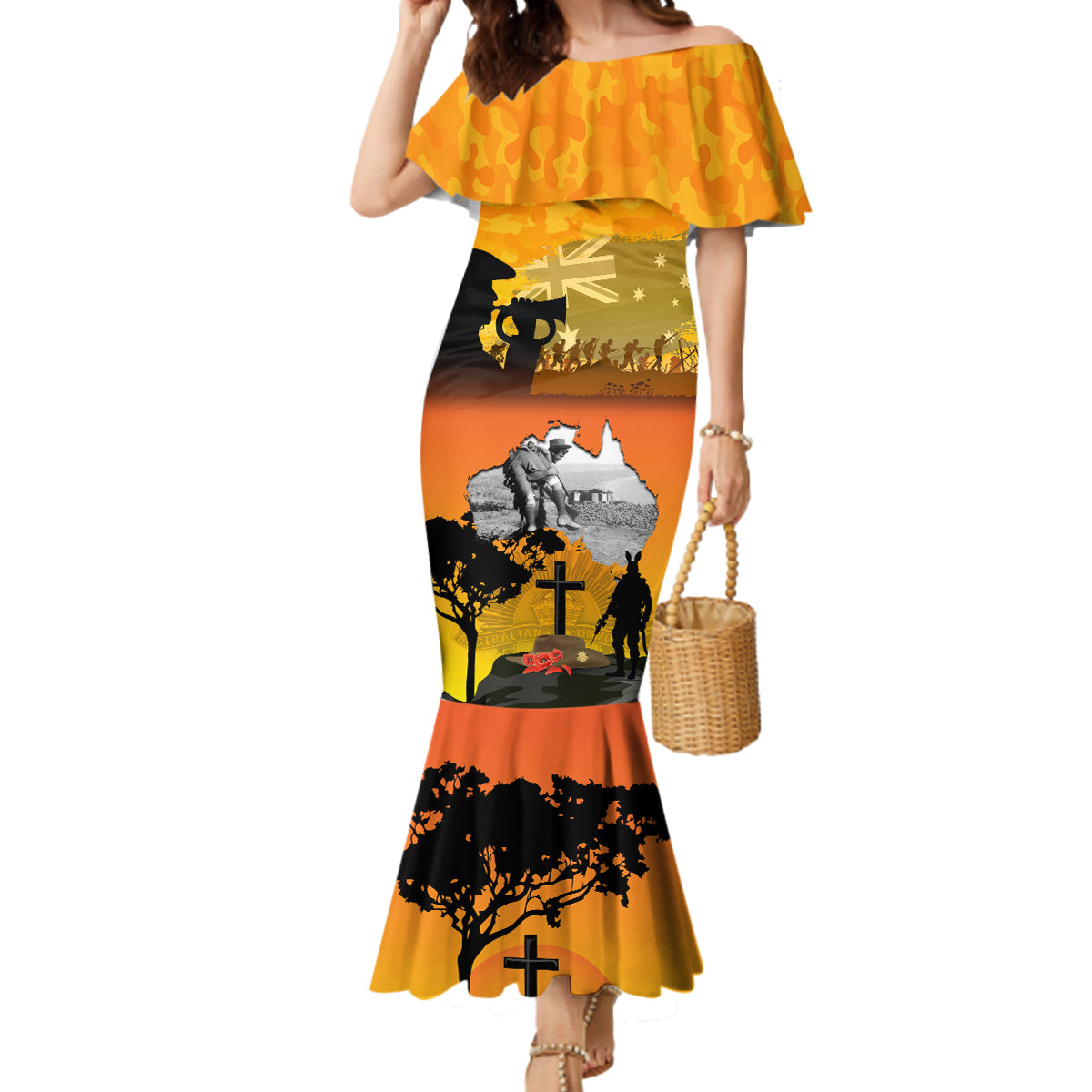 Australia ANZAC Day Mermaid Dress Gallipoli Lest We Forget - Wonder Print Shop