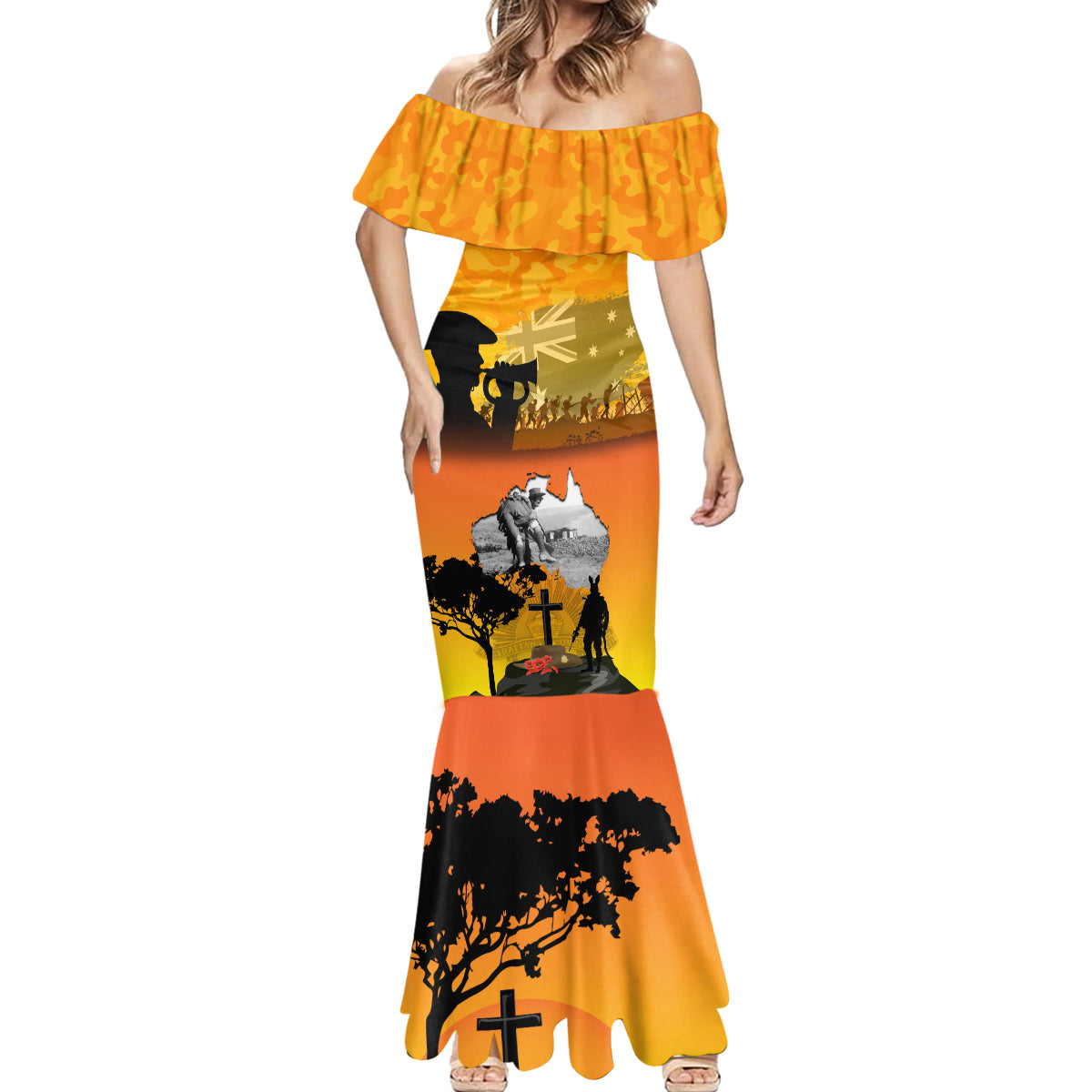 Australia ANZAC Day Mermaid Dress Gallipoli Lest We Forget - Wonder Print Shop
