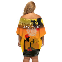 Australia ANZAC Day Off Shoulder Short Dress Gallipoli Lest We Forget - Wonder Print Shop