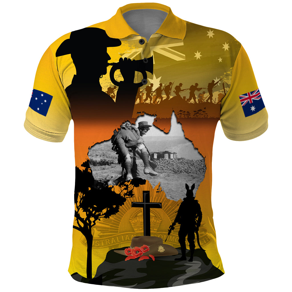 Australia ANZAC Day Polo Shirt Gallipoli Lest We Forget - Wonder Print Shop