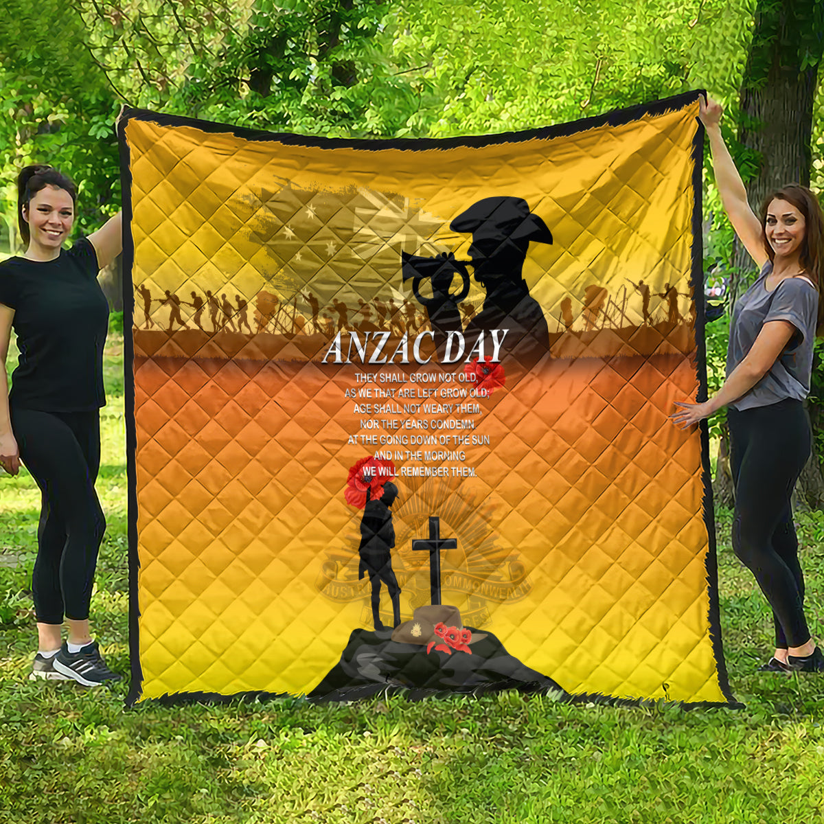 Australia ANZAC Day Quilt Gallipoli Lest We Forget - Wonder Print Shop