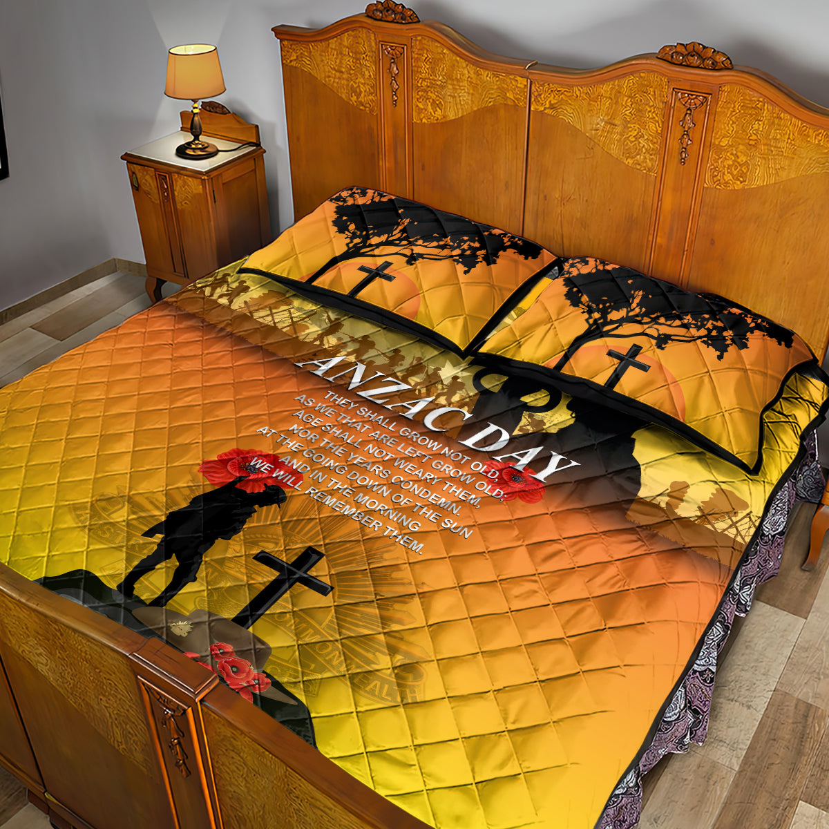 Australia ANZAC Day Quilt Bed Set Gallipoli Lest We Forget - Wonder Print Shop