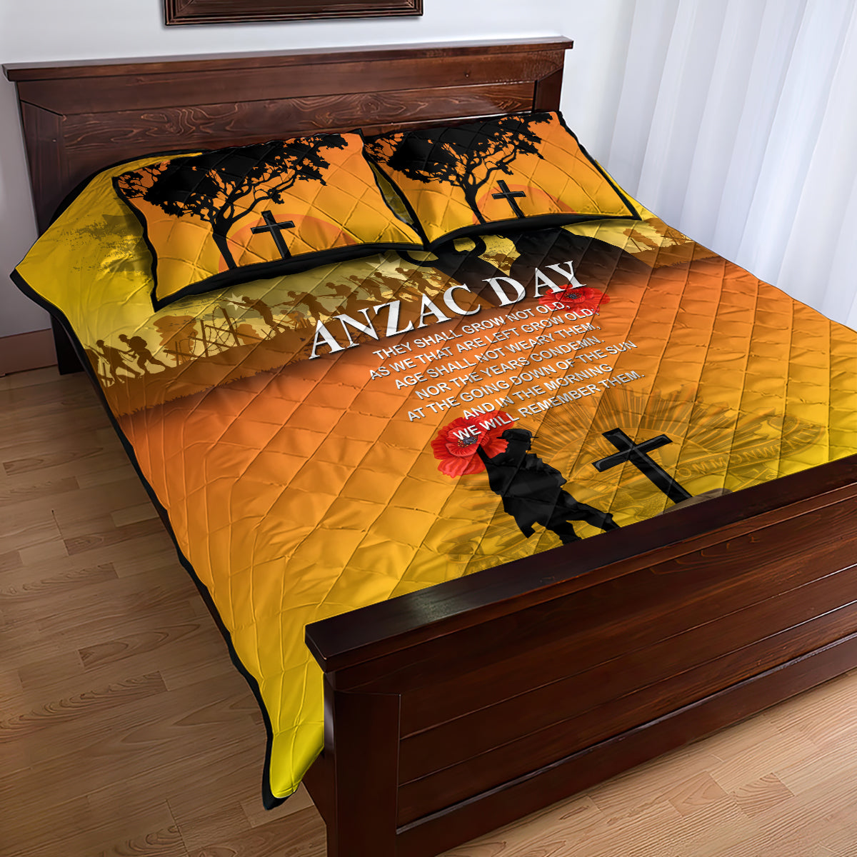 Australia ANZAC Day Quilt Bed Set Gallipoli Lest We Forget - Wonder Print Shop