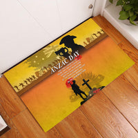 Australia ANZAC Day Rubber Doormat Gallipoli Lest We Forget - Wonder Print Shop