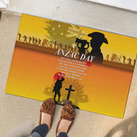 Australia ANZAC Day Rubber Doormat Gallipoli Lest We Forget - Wonder Print Shop
