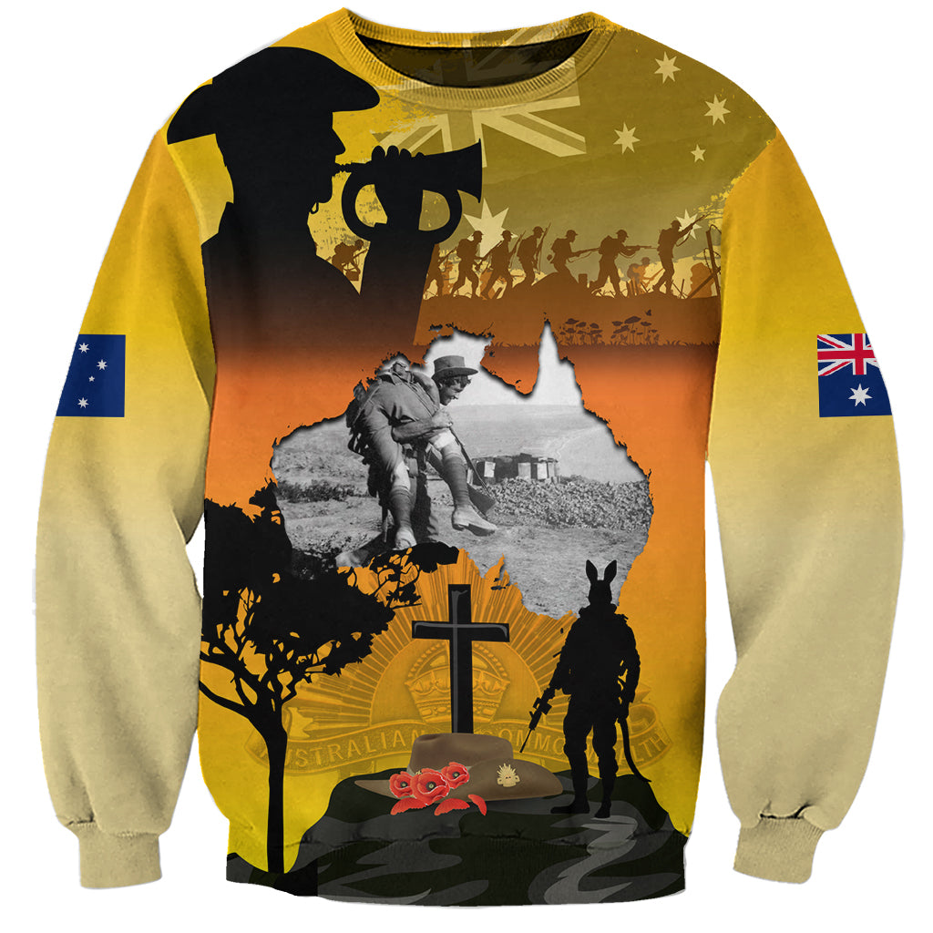 Australia ANZAC Day Sweatshirt Gallipoli Lest We Forget - Wonder Print Shop