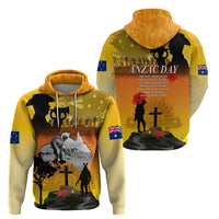 Australia ANZAC Day Zip Hoodie Gallipoli Lest We Forget - Wonder Print Shop