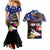 Personalised United States and American Samoa Couples Matching Mermaid Dress and Hawaiian Shirt Bald Eagle Rose and Hibiscus Flower - Wonder Print Shop